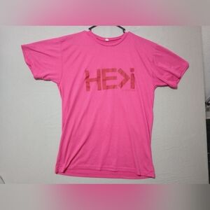 He is Greater Than I T-shirt Womens Sz L Pink Guatemala Christianity Jesus Faith